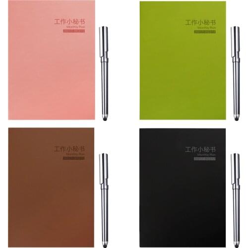 Time Management 2021 to 2022 Monthly Daily Calendar Schedule Planner Notebooks with Stylus Pen for Home Office School A4 A5 Size