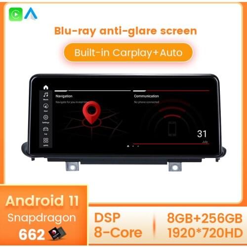 Navifly Qualcomm 8G+256G Car Multimedia GPS Navigation Radio Player for BMW X5 F15 X6 F16 2017-2019 EVO System DSP 4G carplay