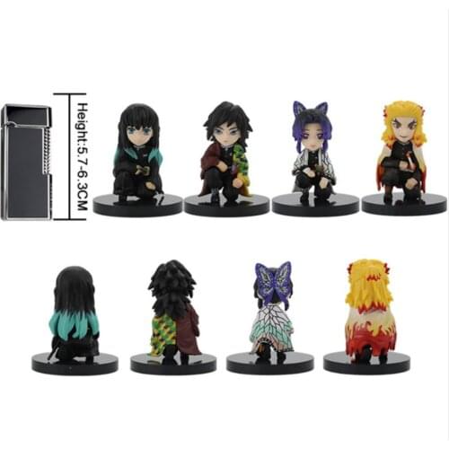 New 40PCS Kochou Shinobu Rengoku Kyoujurou Tomioka Giyuu Tokitou Muichirou 5CM PVC Action Figures Toy