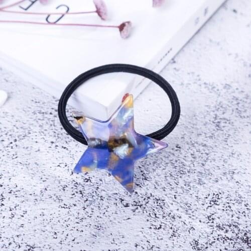 New Korea Sweet Star Flower Headband For Girls Bow Hair Bands Colorful Hair Ties Hair Accessories rubber Band Tie Gum