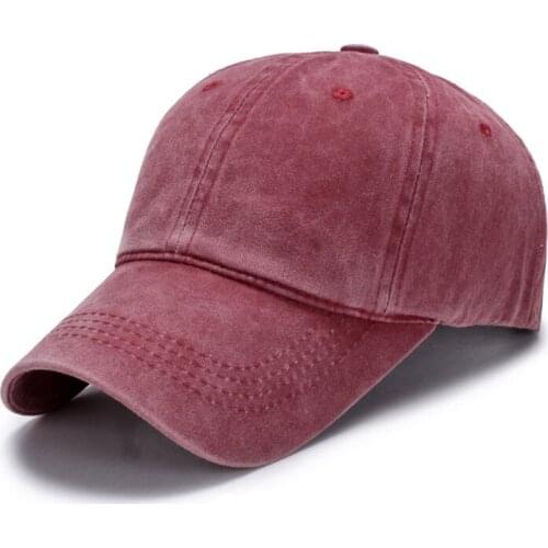 HW Boutique Pure Color Baseball Cap Washed Cotton Lovers' Hats Outdoor Leisure Cap Hats For Women Cap Men