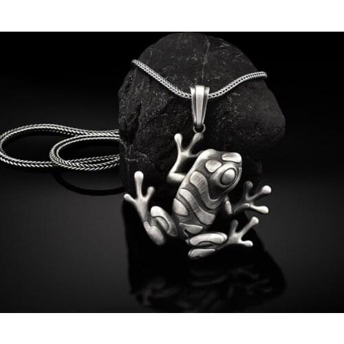 Zodiac Jewelry on the neck Jungle Frog Pendant Necklaces for women Hip Hop Punk Mens chain necklace Accessories