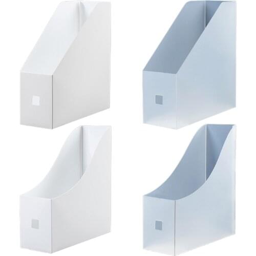 Plastic Magazine File Holder Document Organizer Multi-Functional Storage Box Countertop Stationary Case for Home Office