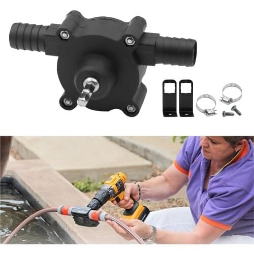 Portable Electric Drill Pump Diesel Oil Fluid Water Pump Mini Hand Self-priming Liquid Transfer Pumps Home Garden Outdoor Tool