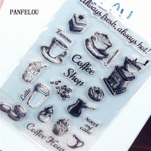 PANFELOU Dessert for breakfast Clear Stamp DIY Silicone Seals Scrapbooking/Card Making/Photo Album Decoration Supplies sheets
