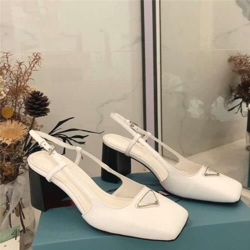 Patent Leather Sandals Women Square Thick Heels Female Shoes Genuine Leather Chic Luxury Brand New Designer Woman Shoe High Heel