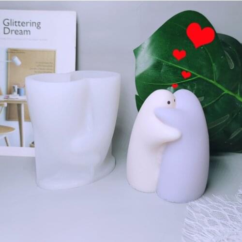 DIY Warm Hug Family Candle Silicone Mold DIY Lovers Aromatic Plaster Soap Candle making Wedding Gifts Craft Home Decor Supplies