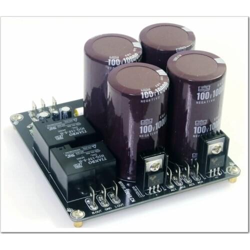 Assembled 4*10000uF 100V power supply board rectifier filter speaker protection