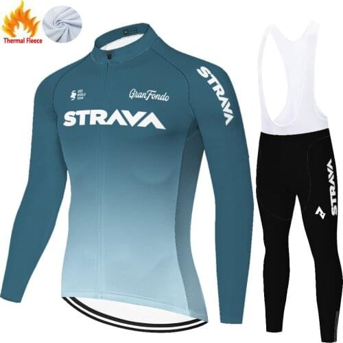 Strava Winter Thermal Fleece Kleding Heren Ropa Abbigliamento Bretelle Homem Completo Tricota Hombre Ciclismo Ciclismo Masculino