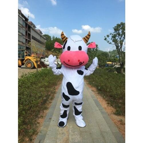 High quality sale Cow mascot costume adult size Halloween Christmas Birthday Party Performances cow Mascot Costume