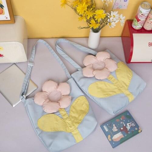 Spring New Women Messenger Bag Lovely Flower Ladies Large Capacity Shopping Bags Girls Student Daily Tote Handbags Shoulder Bag