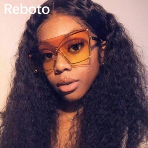 Luxury shades for women Oversized Rimless Gradient lens Big Brand 2019 Trendy SunGlasses female Eyewear Square oculos de sol