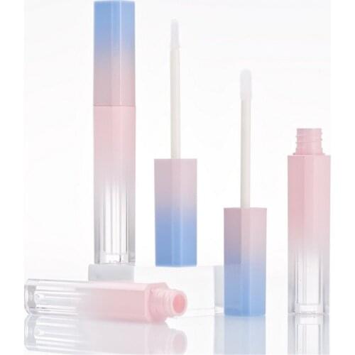1/5pcs 4ml Gradient Empty Lip Gloss Tubes top grade pink ABS Plastic lip glaze tubes Lipstick Bottles DIY Cosmetic Containers
