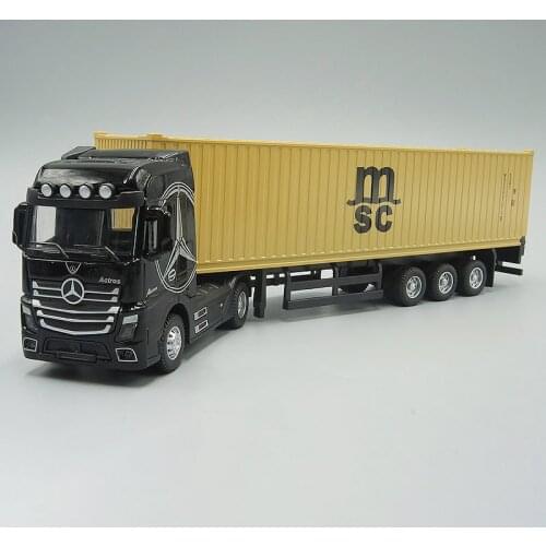 1:50 Diecast Engineering Truck Model Toy Transport Vechicle Pull Back With Sound & Light