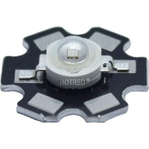 10pcs 3W High Power LED UV Light Chip 365nm 375NM 385nm 395nm 400nm 415nm 430nm Ultra Violet with 20mm star pcb DIY