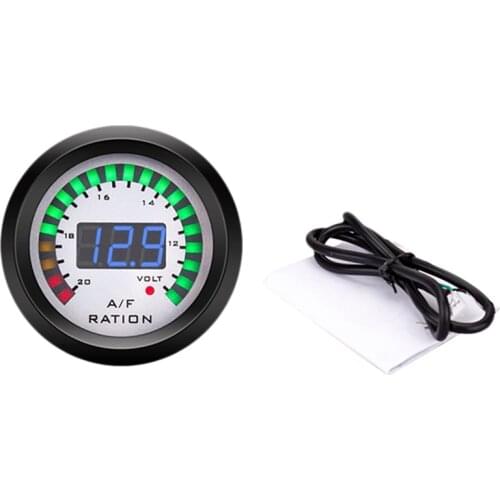 2 in 1 Air Fuel Ratio Gauge Voltmeter 12V 52mm Digital Car AFR Volt Meter Indicator Voltage Gauge