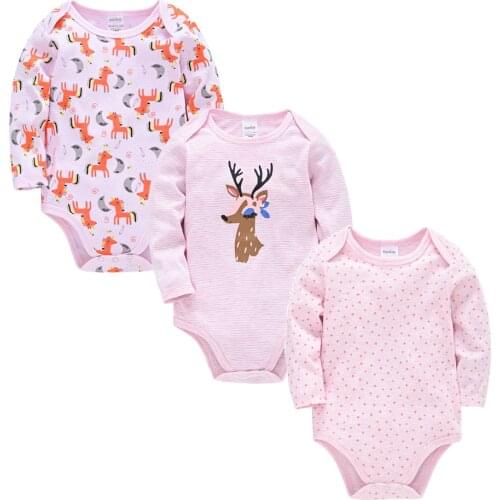 2021 Unisex Baby Bodysuit 3 PCS/Lot ropa de bebe Long Sleeve 100% Cotton Neweborn Clothes Infant Body Babies Clothing