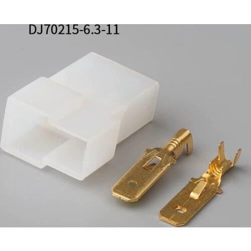 500SETS DJ70215-6.3-11 6.3mm 2Pin AMP Car Electrical Wire Connectors for Audi ,BMW,Honda,Toyota,NISSAN AND other models