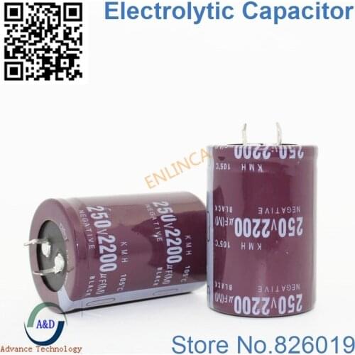 6pcs/lot 250V 2200UF Radial DIP Aluminum Electrolytic Capacitors size 35*50 2200UF 250V Tolerance 20