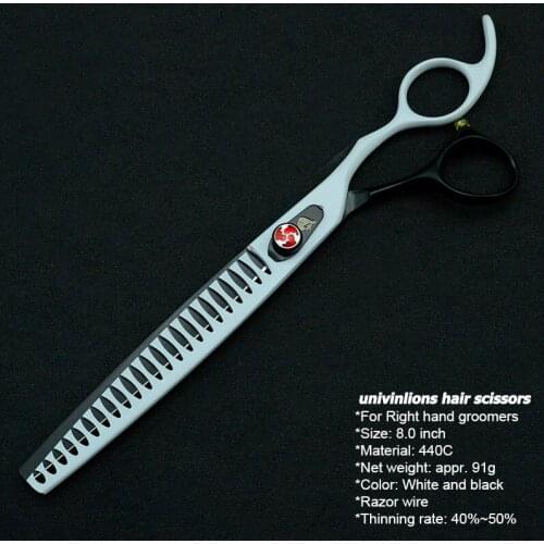 8" Pet Dog Grooming Scissors Thinning Scissors Dog Grooming Shears Pet Cat Scissors Shark Teeth Cutting Barber Cutting Tools
