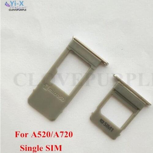 1PCS For Samsung Galaxy A520 A720 / A5 2017 A7 2017 Single & Dual SIM Card Tray Slot SD Card Holder Adapter Repair Parts