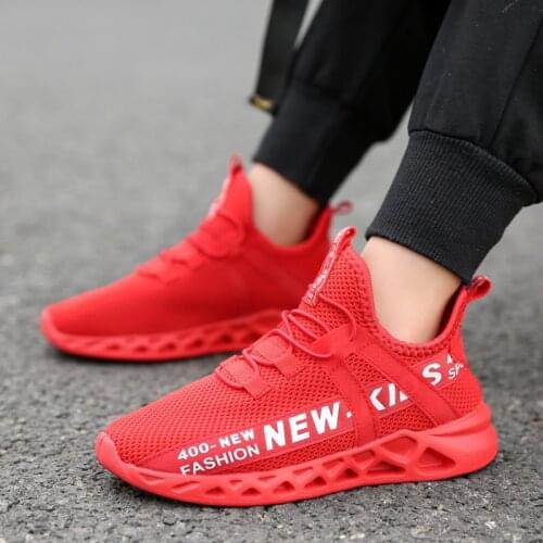 Kids Sneakers Lightweight Children Shoes 2021 Casual Breathable Boys Shoes Non-slip Girls Sneaker Mesh Patchwork Flat With Shoes