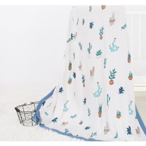 Baby Blanket For Newborn Four Layer Gauze Bamboo Cotton Baby Muslin Blanket Swaddle Baby Bamboo Blanket Infant Wrap