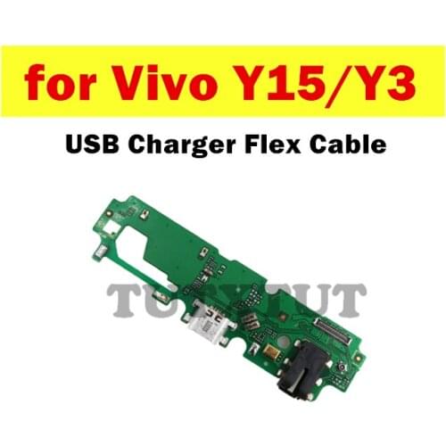 For Vivo Y15/ Y3 USB Charger Dock Connect Earphone Jack Connecting Charging Flex Cable Repair Spare Parts Test