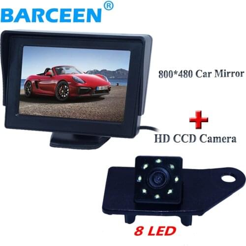For MITSUBISHI RVR ASX 2013/2014 8 led hd ccd car rearview camera higest night vision with 4.3" car rear moniotor lcd screen