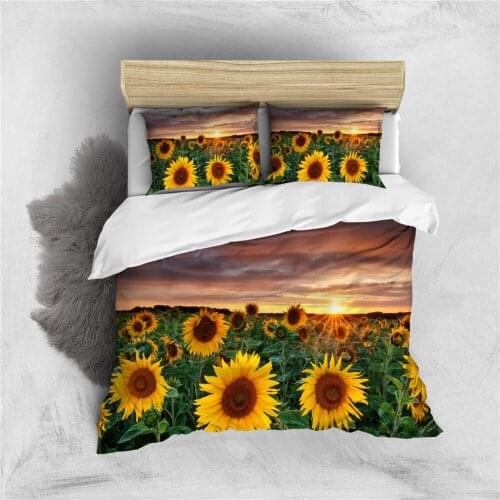 2020 Home Textile SunFlower Bedding Sets With Pillowcase set