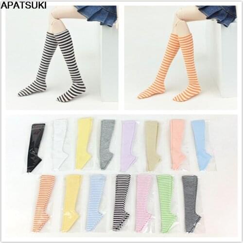 Colorful Striped Socks For 16" Sharon Doll Stockings Outfit High Elastic Sock Doll Accessories For 1/4 Xinyi BJD SD Doll Kid Toy