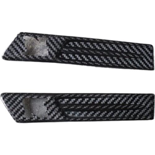 Front Fender Emblem Cover (Pair) CF For Skylline R35 GTR Style Carbon Fiber
