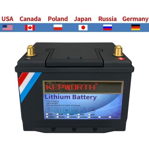 12V 40Ah Lithium Iron Phosphate Battery Deep Cycle LiFePO4 Batteries Built-in BMS For RV Campers Golf Cart Off-Road Off-grid