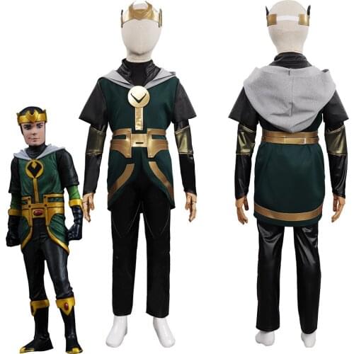 Loki Season 1 Kid Loki Cosplay Costume Outfits Halloween Carnival Suit