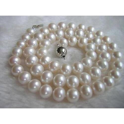 Fashion Exquisite 8-9MM WHITE AKOYA Cultivation PEARL NECKLACE AAA 18"