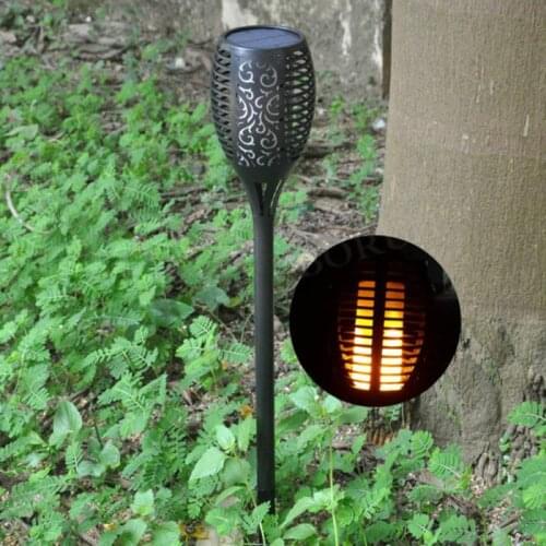 NEW 4/10/96 LED Waterproof Solar Flickering Dancing Flame Pathway Lights Dusk To Dawn Auto On/Off For Garden Patio Deck Yard