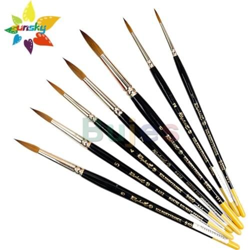 Original France Raphael 8402 Kolinsky mink hair Watercolor painting brush Line drawing pen Fine tip Professional Art supplies