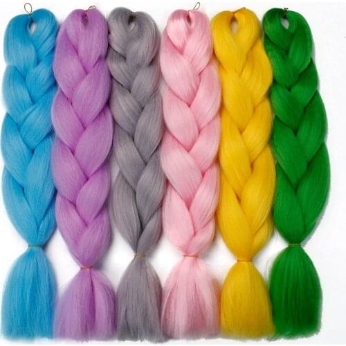 Braiding hair extensions synthetic hair 100g/Pack 24 inches jumbo braid box braid hair for Daily wear Bulk