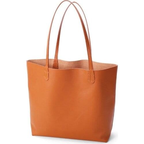 Female Casual Totes Bag Women Bag Luxury Genuine Leather Handbag Lady Cowhide Vegetable Tanning Leather Shopping Shoulder Bags