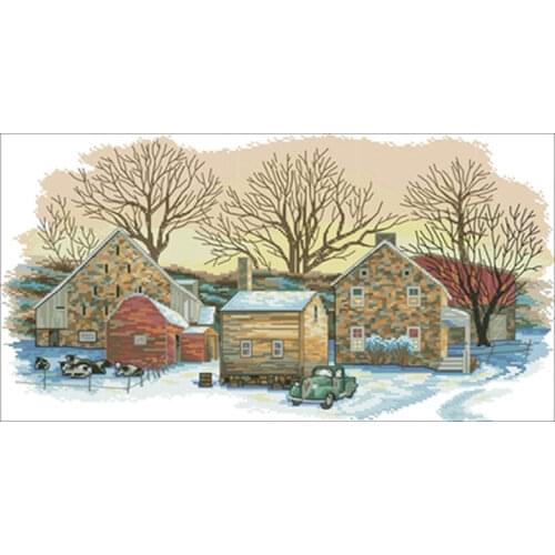 Farm truck patterns counted 11CT 14CT 18CT Cross Stitch Set DIY Cross-stitch Kits Embroidery Needlework Home Decor