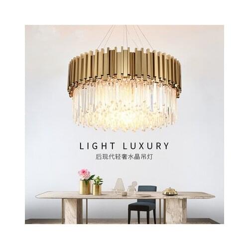 Modern crystal chandelier lighting in the living room luxury silver cristal lamp for dining room home decor light fixture