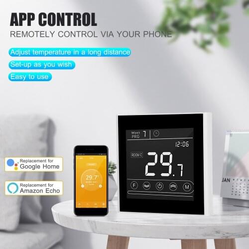 Wifi Thermostat Programmable Electric Heating / Water Heating Gas Boiler Thermostat Temperature Controller LED Remote Control