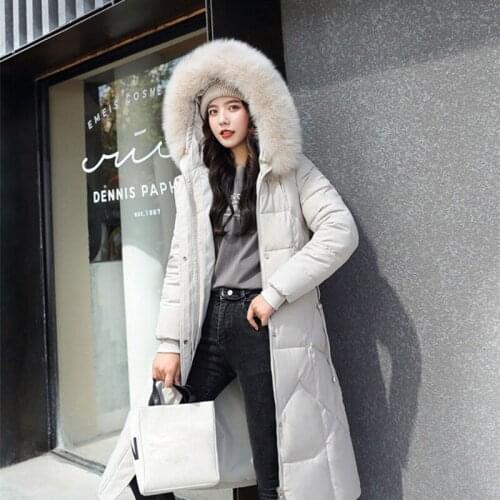 Wenfly Women Winter Jacket Fur Hooded Warm Parka Casual Loose Coat Plus Size Warm Black Puffer Female Long Outerwear