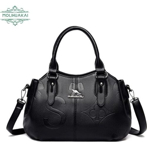 Ladie Luxury PU Leather Handbag Fashion Quality Letter Shoulder Bag Girl Fashion Designer Luxury Bag Large Capacity Handbag 2021