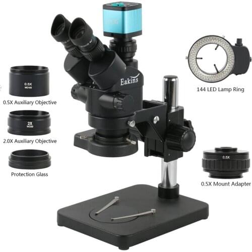 1080P 2K 48MP HDMI USB C Mount Video Camera 7X 45X 90X Simul-Focal Stereo Trinocular Microscope Phone Soldering PCB Repair Tools