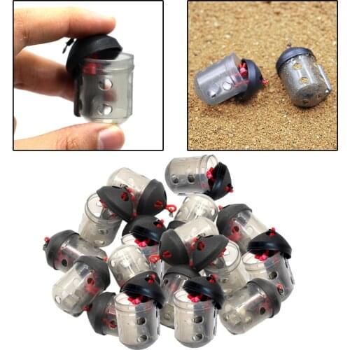 20Pieces Fishing Bait Feeder Lure Cage Thrower Inline Method Fishing Gear