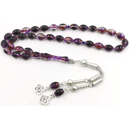 2020 New arrival Tasbih Purple Resin Muslim bracelet 33 prayerbeads Eid ADHA Gift islamic fashion Accessories Misbaha Rosary