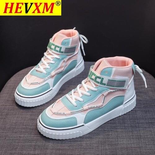 2021 New Fashion Women Shoes Womens Fashion Casual Breathable Shoes High-top Sneakers Platform Vulcanize Shoes Zapatillas Mujer