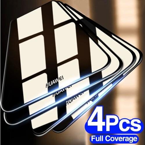 4Pcs Tempered Protective Glass For Huawei P20 P30 P40 Lite P Smart 2019 Screen Protector For Huawei Mate 30 20 Lite P20 Pro Film