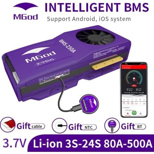 Smart BMS 3S ~ 32S Li-Ion Lipo Battery Protection Board BMS 400A 300A 100A 80A 60A 30A Bluetooth APP 4S 8S 10S 13S 14S 16S ANT